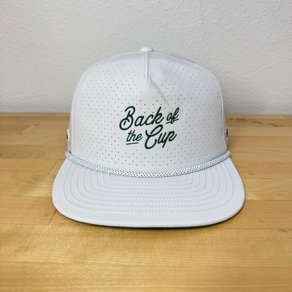 Melin Back of the Cup White Perforated Rope Snapback Golf Hat Mens
